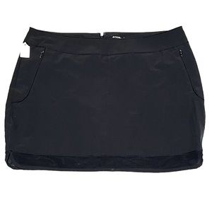 ANTIGUA DESERT DRY Black Skort Zip Pockets Size 14